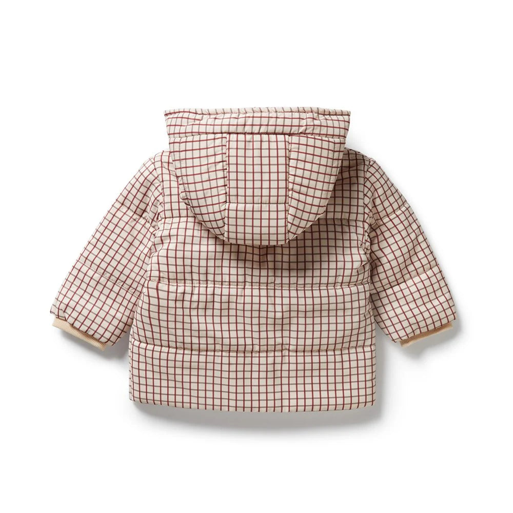 Amber Check Puffer Jacket