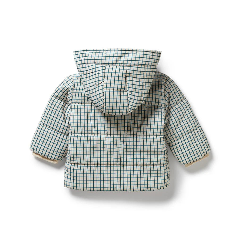 Fern Check Puffer Jacket