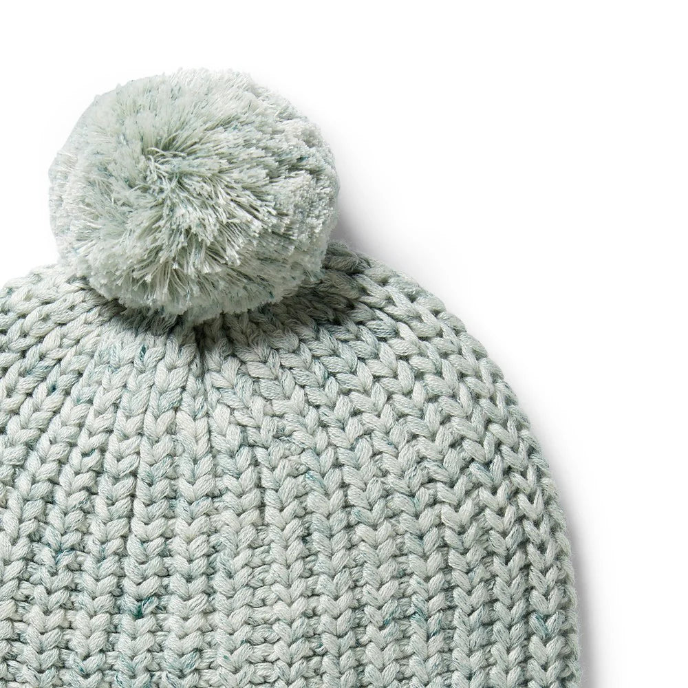 Moss Speckle Organic Knitted Hat