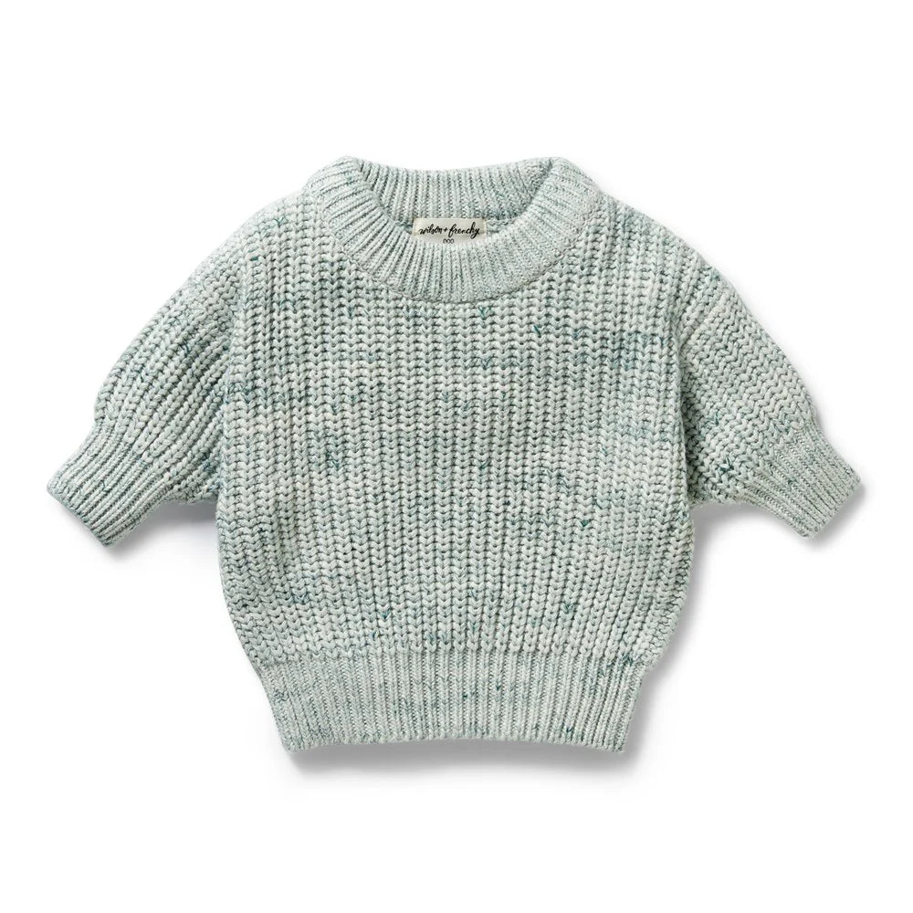 Moss Speckle Organic Knitted Jumper