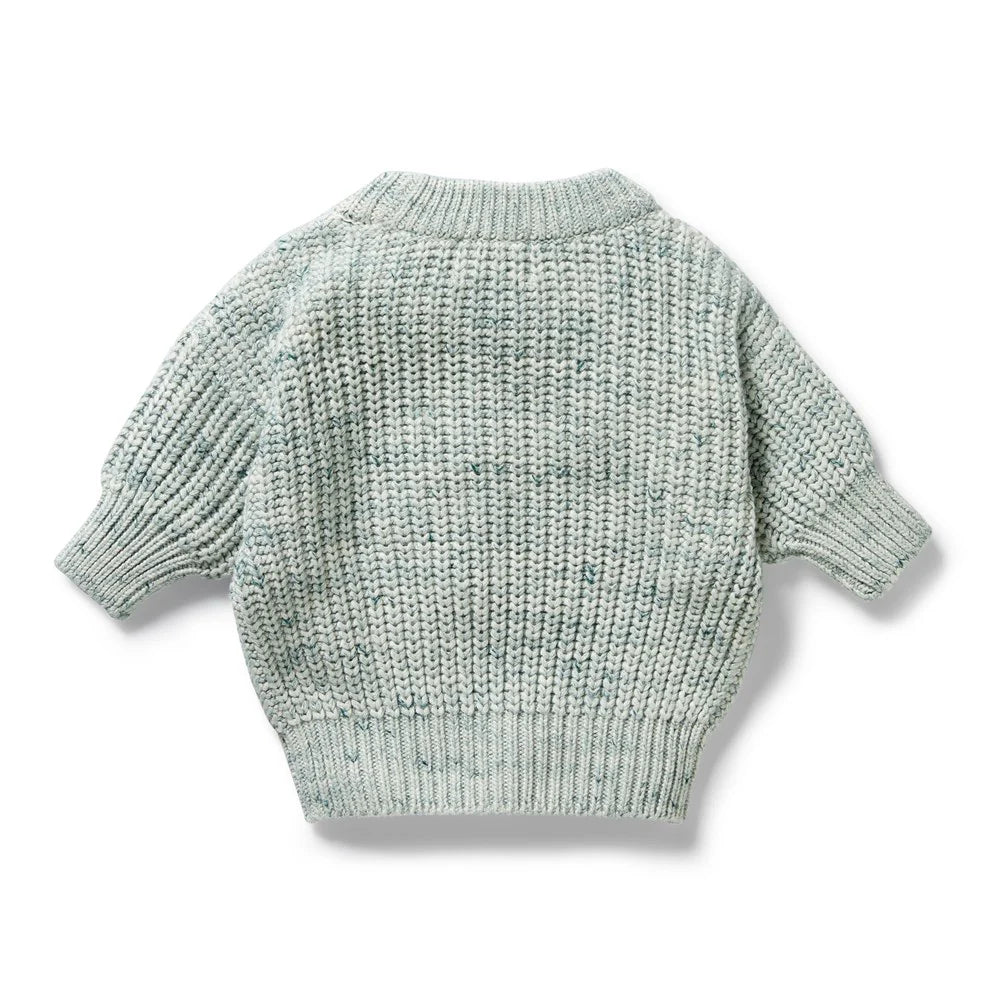Moss Speckle Organic Knitted Jumper