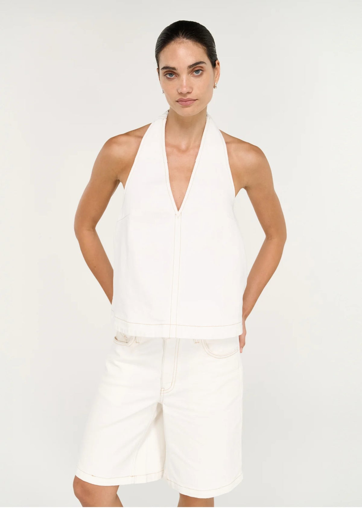 Nyra Denim Halter Top