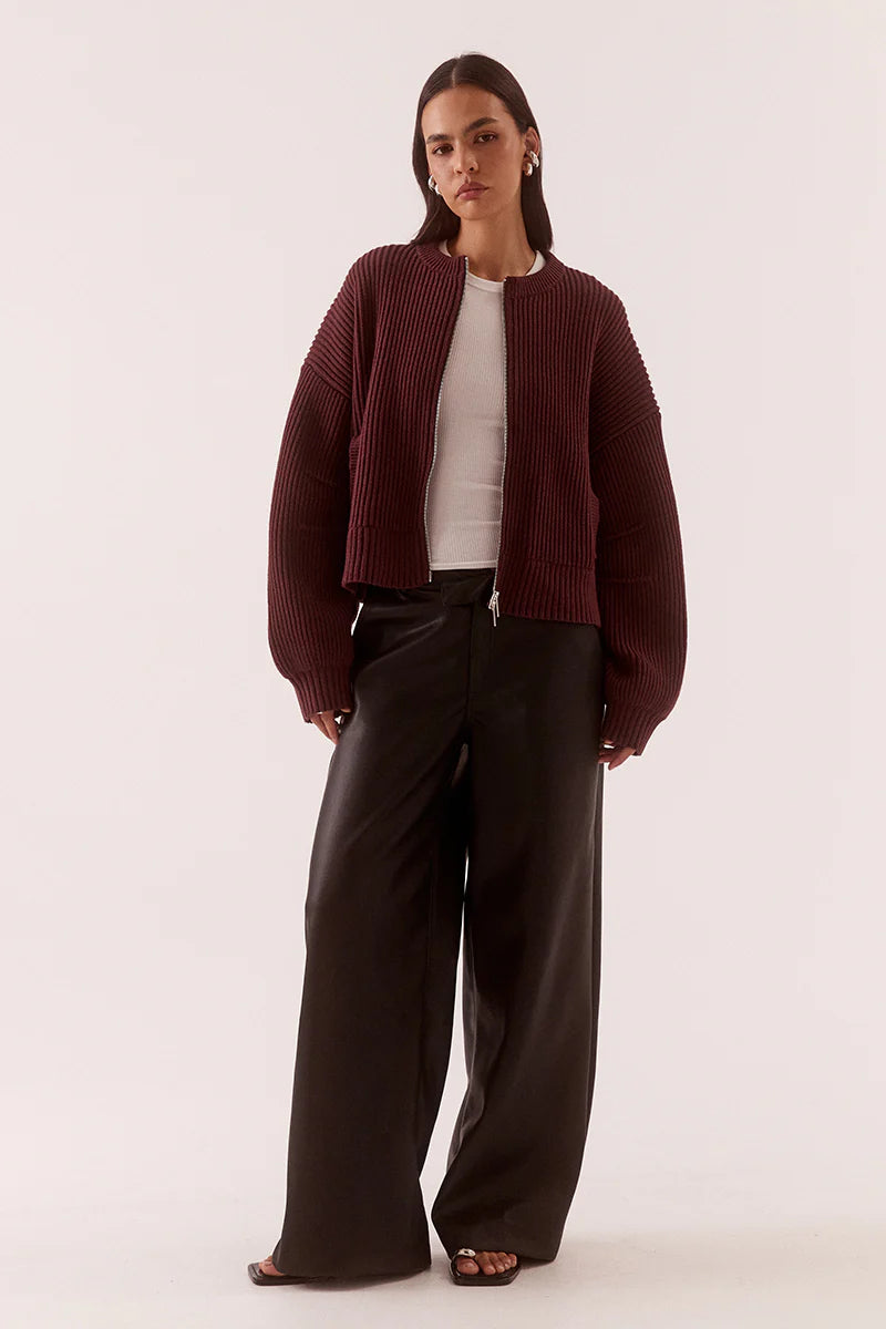 Axel Knit Bomber Vino