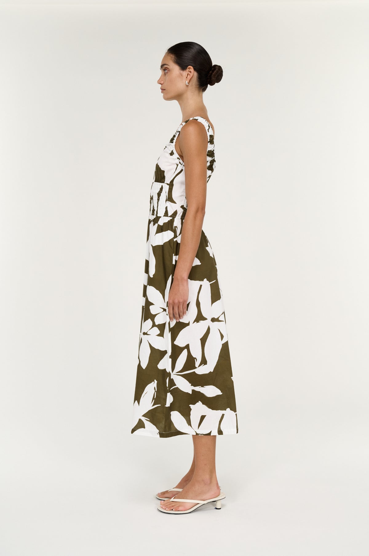 Liora Shirred Midi Dress