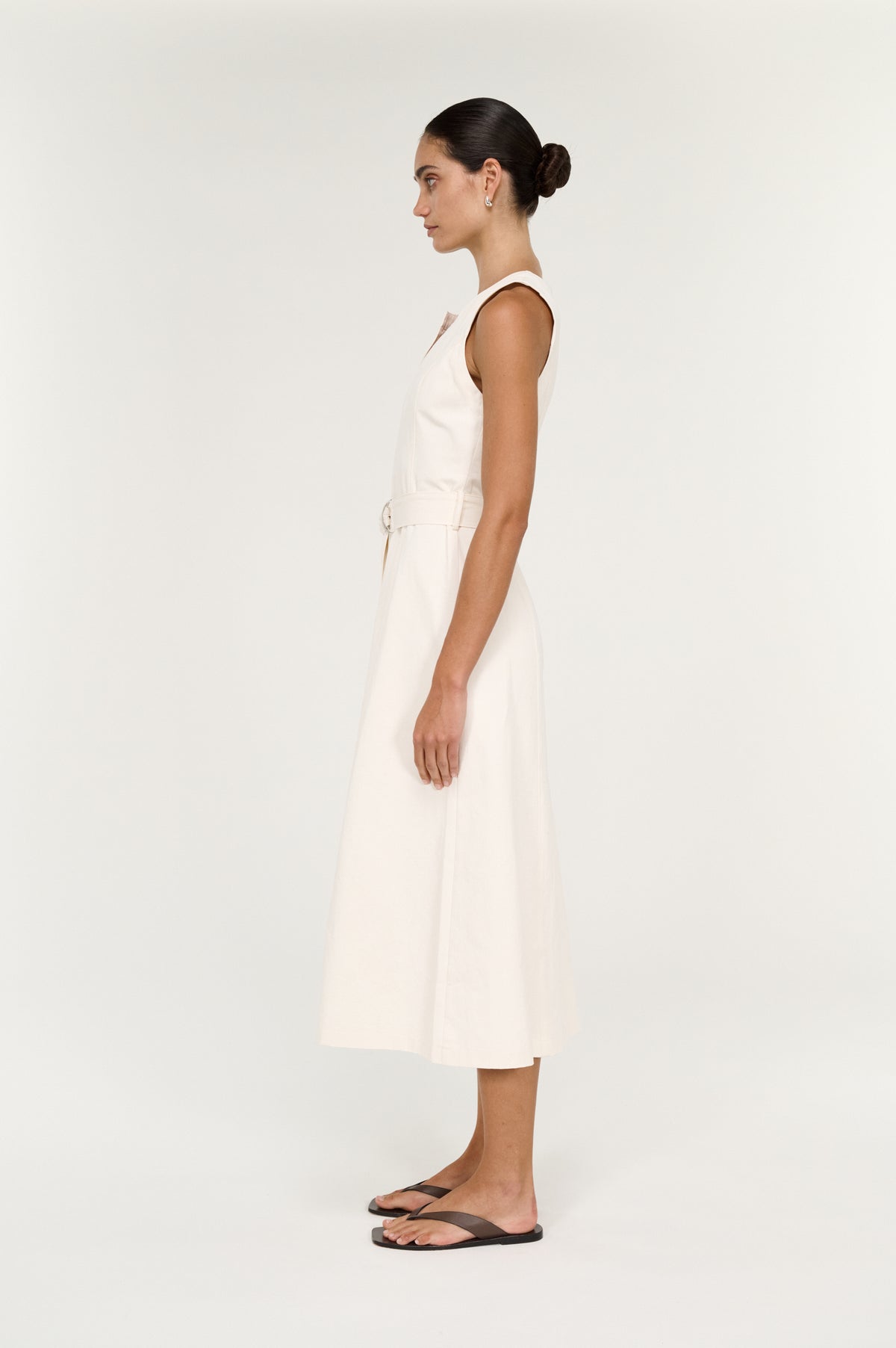 Roselle Belted Midi Dress