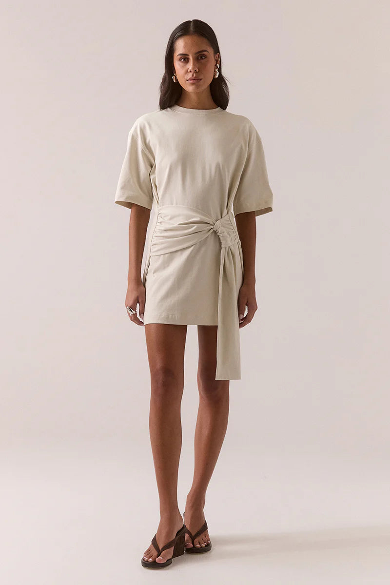 Delani Tee Dress Creme