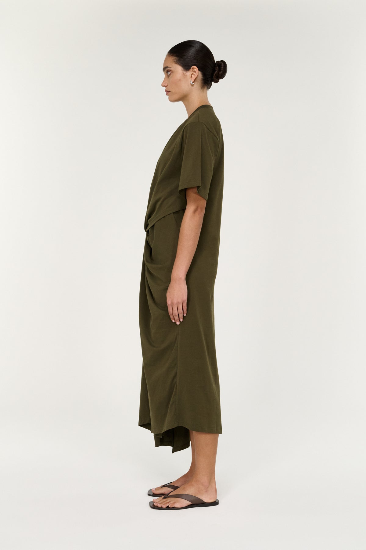 Tovae Draped Midi Tee Dress