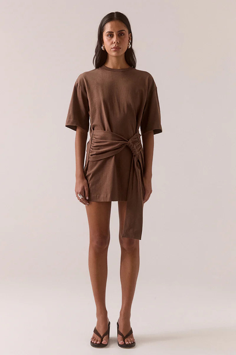 Delani Tee Dress Hazelnut