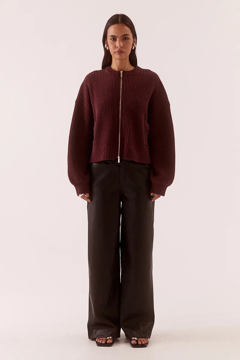 Axel Knit Bomber Vino