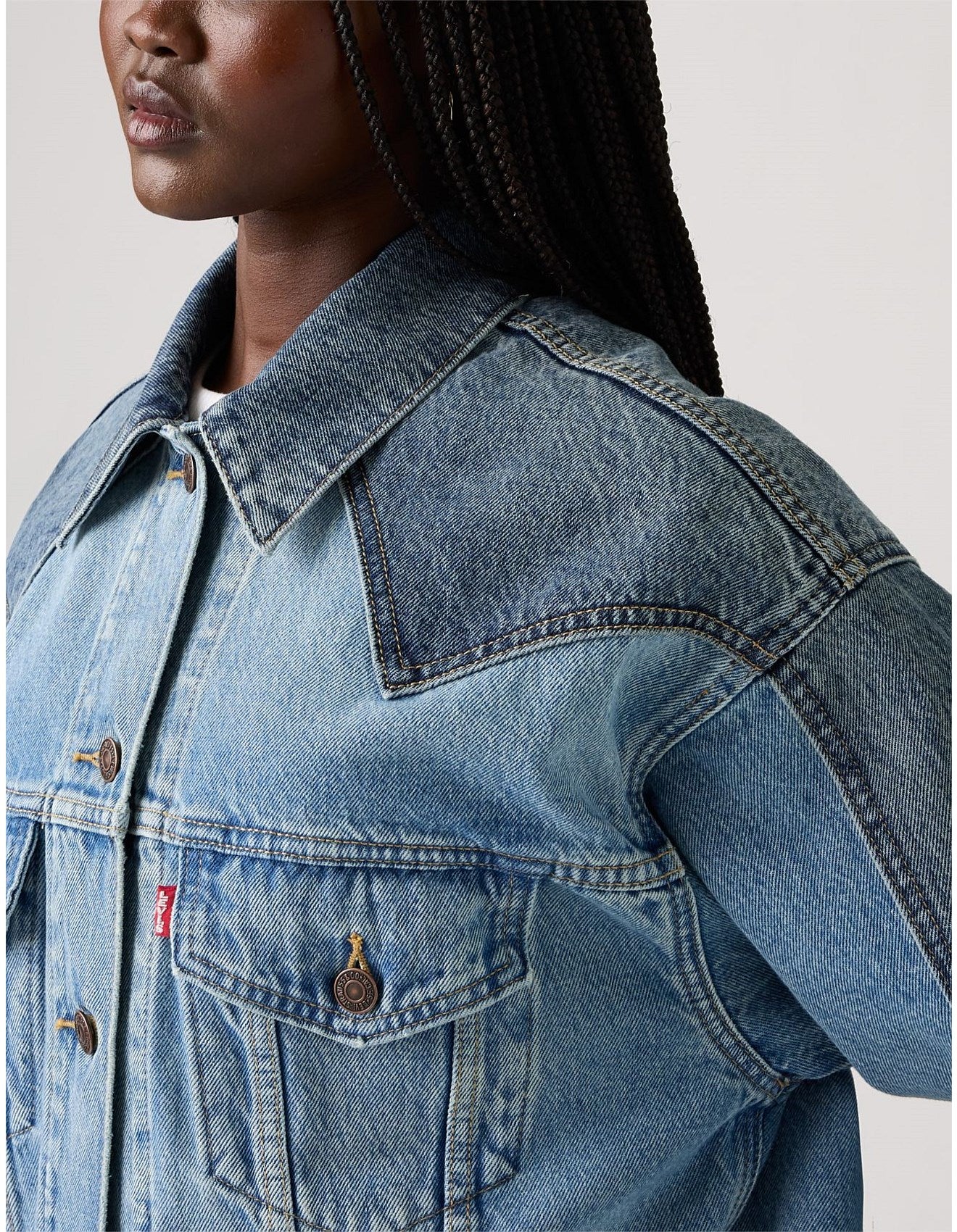 90S Western Pieced Trucker Jacket