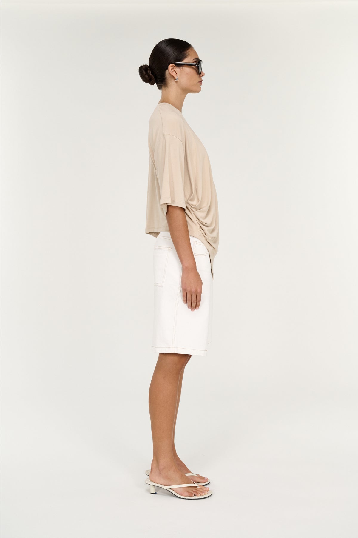 Zelle Draped Oversize Tee