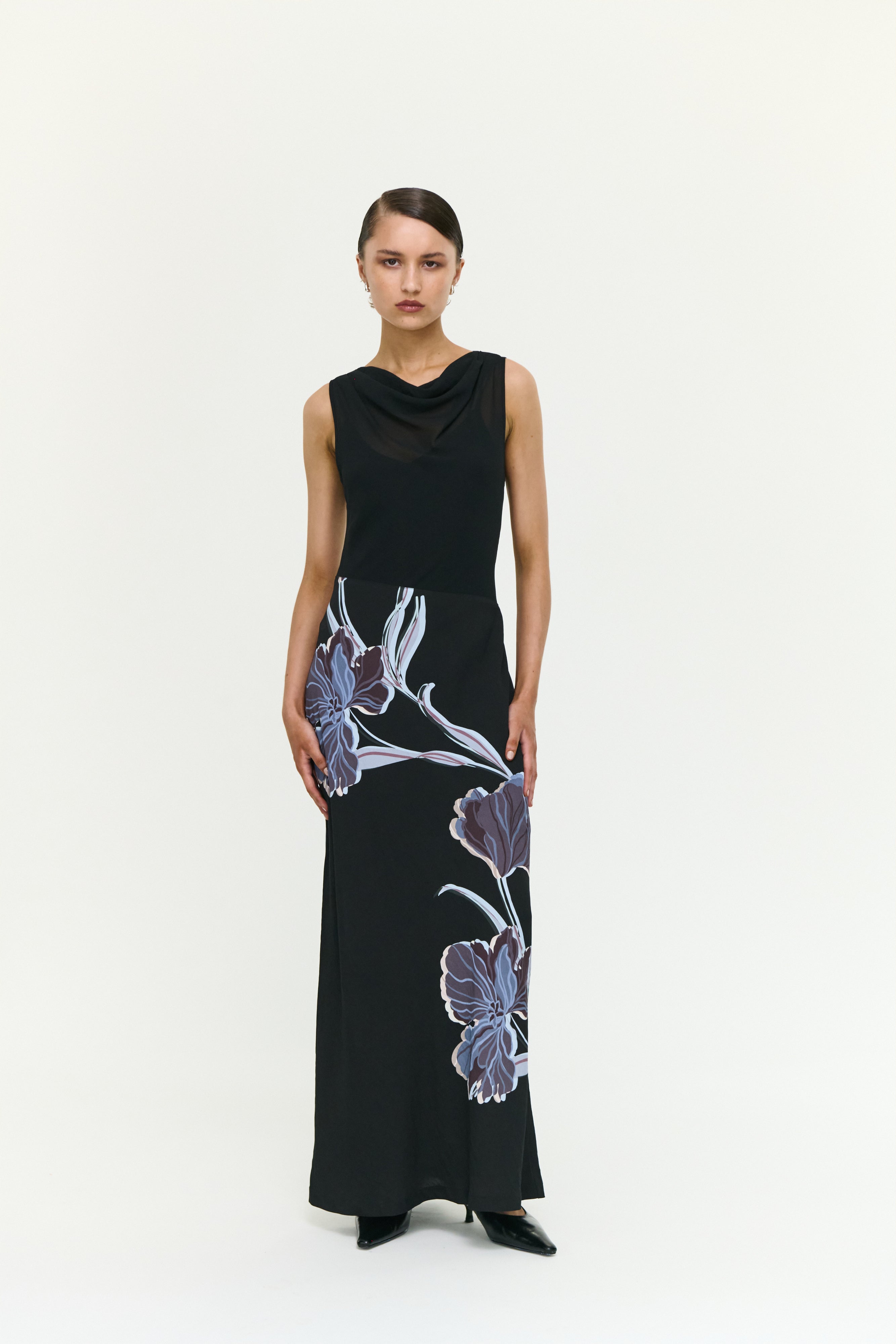 Stas Bias Combo Midi Dress