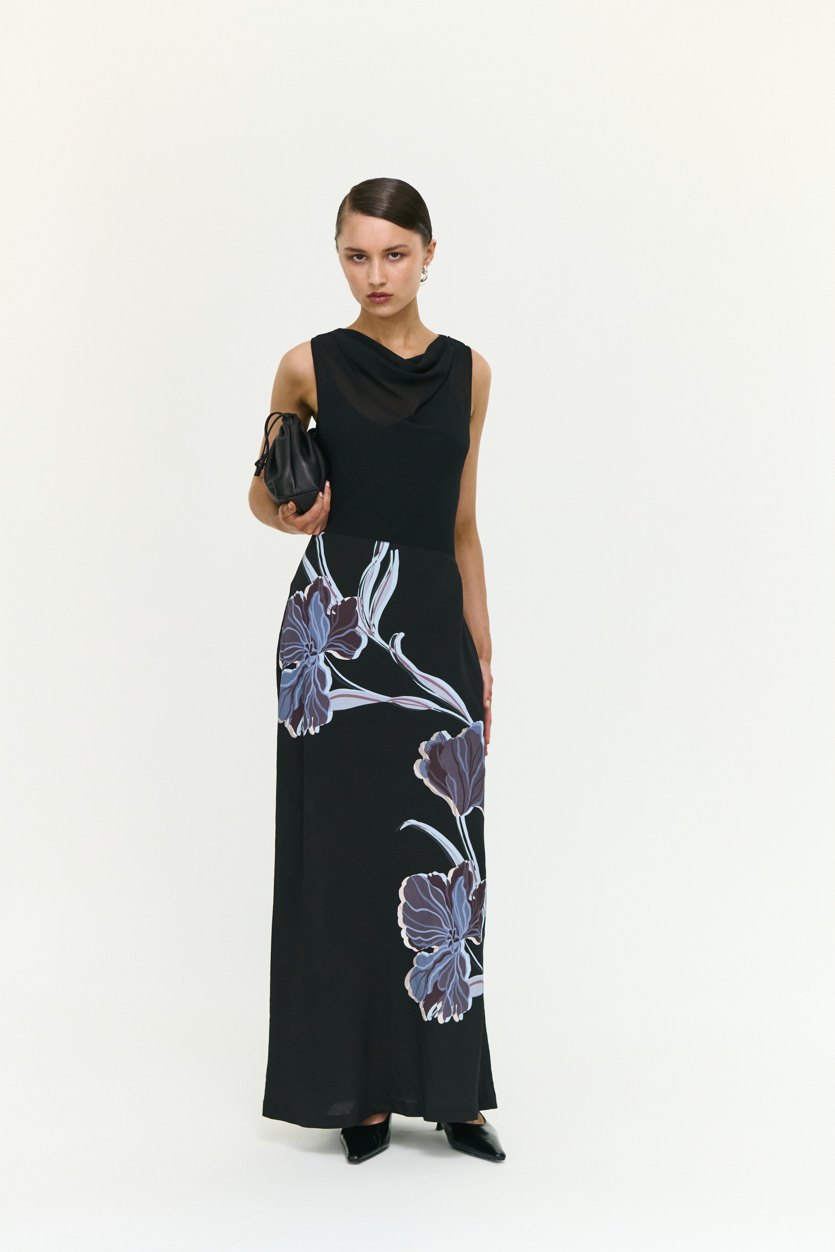 Stas Bias Combo Midi Dress