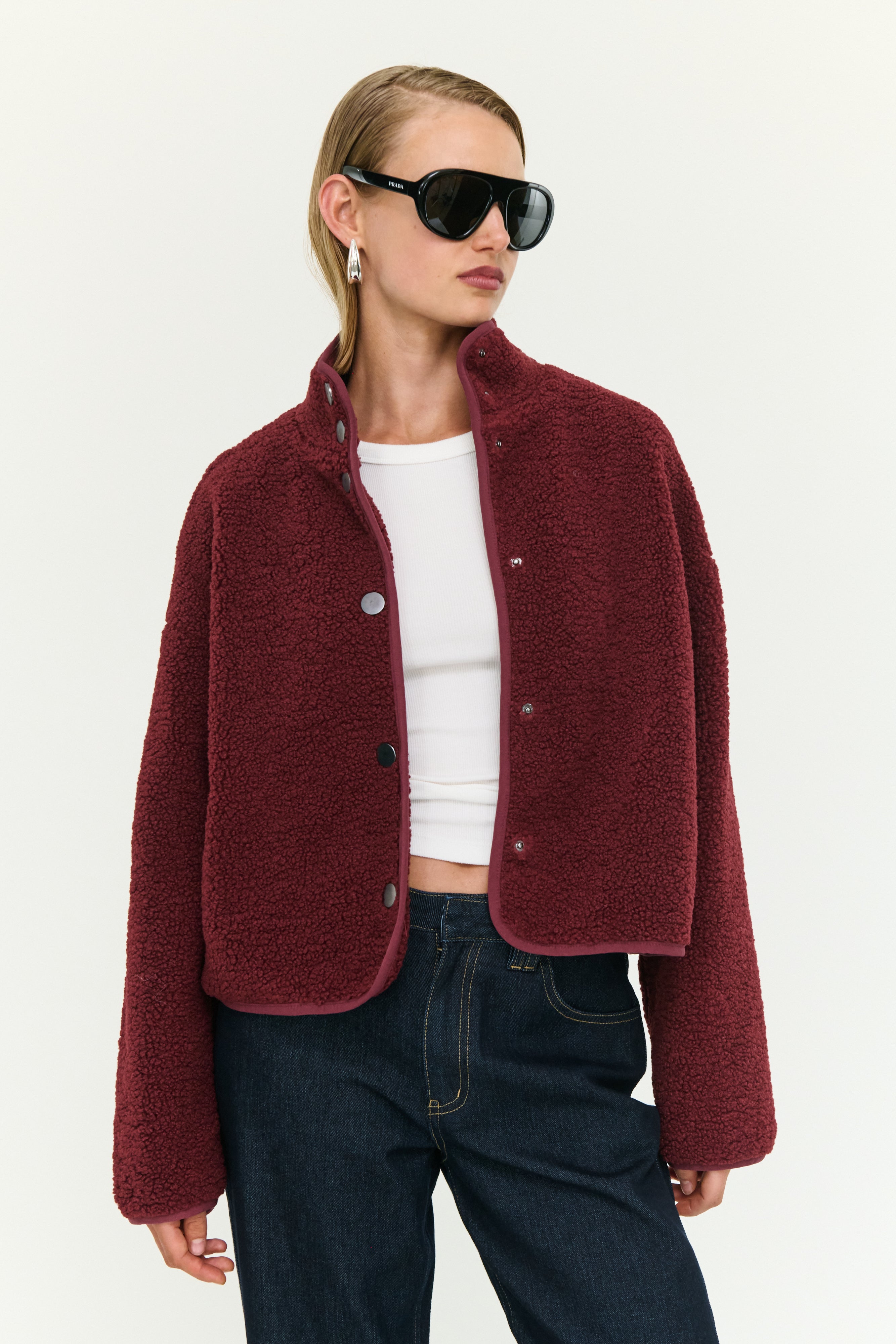 Katya Crop Sherpa Jacket