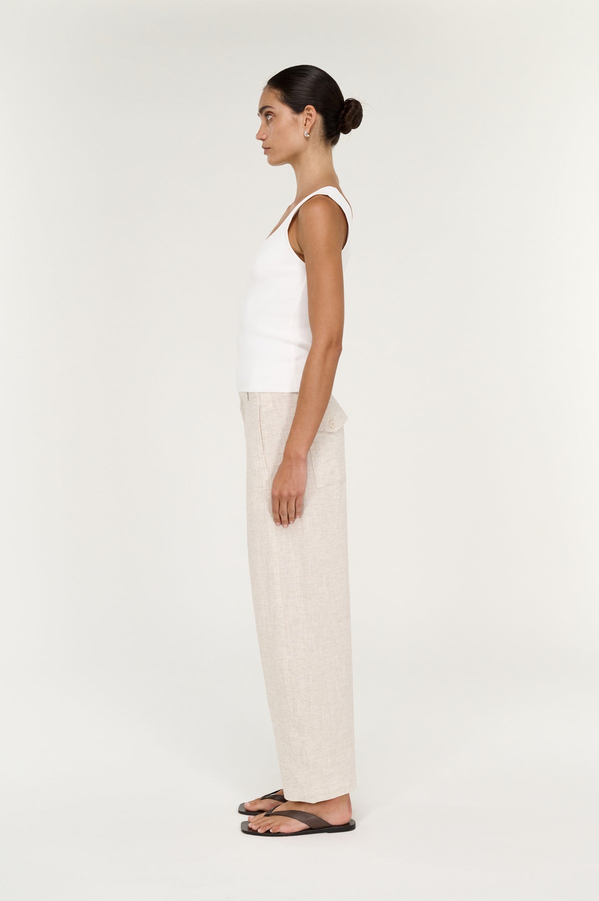 Neve Linen Barrel Leg Pant
