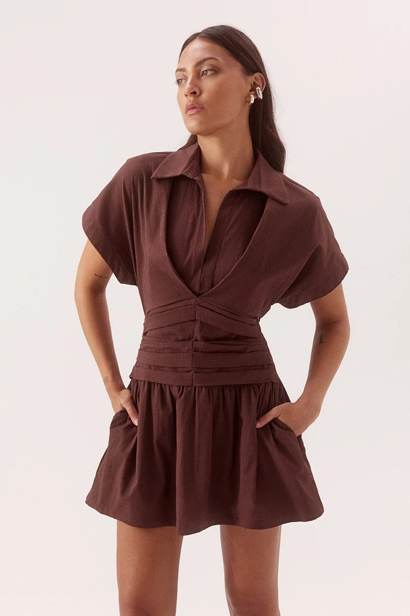 Lyra Mini Dress Cocolate