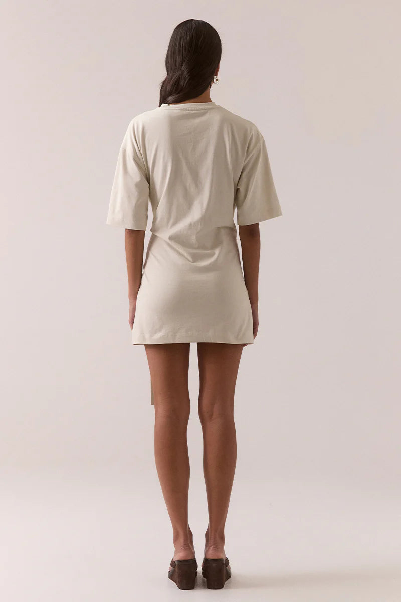 Delani Tee Dress Creme