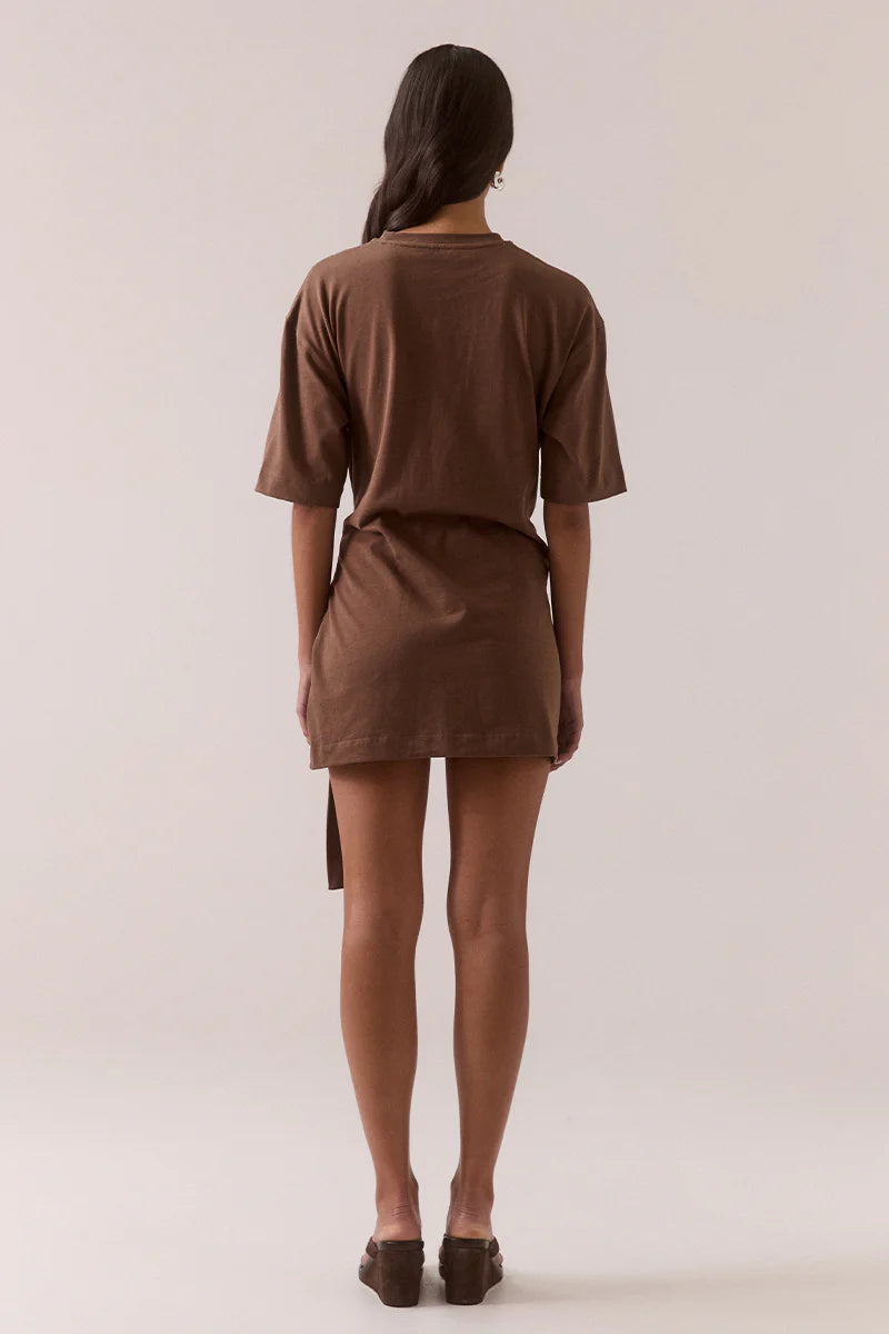 Delani Tee Dress Hazelnut