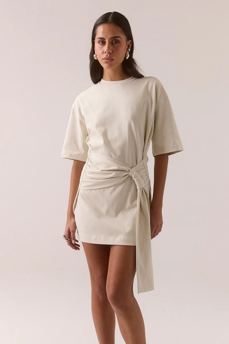 Delani Tee Dress Creme