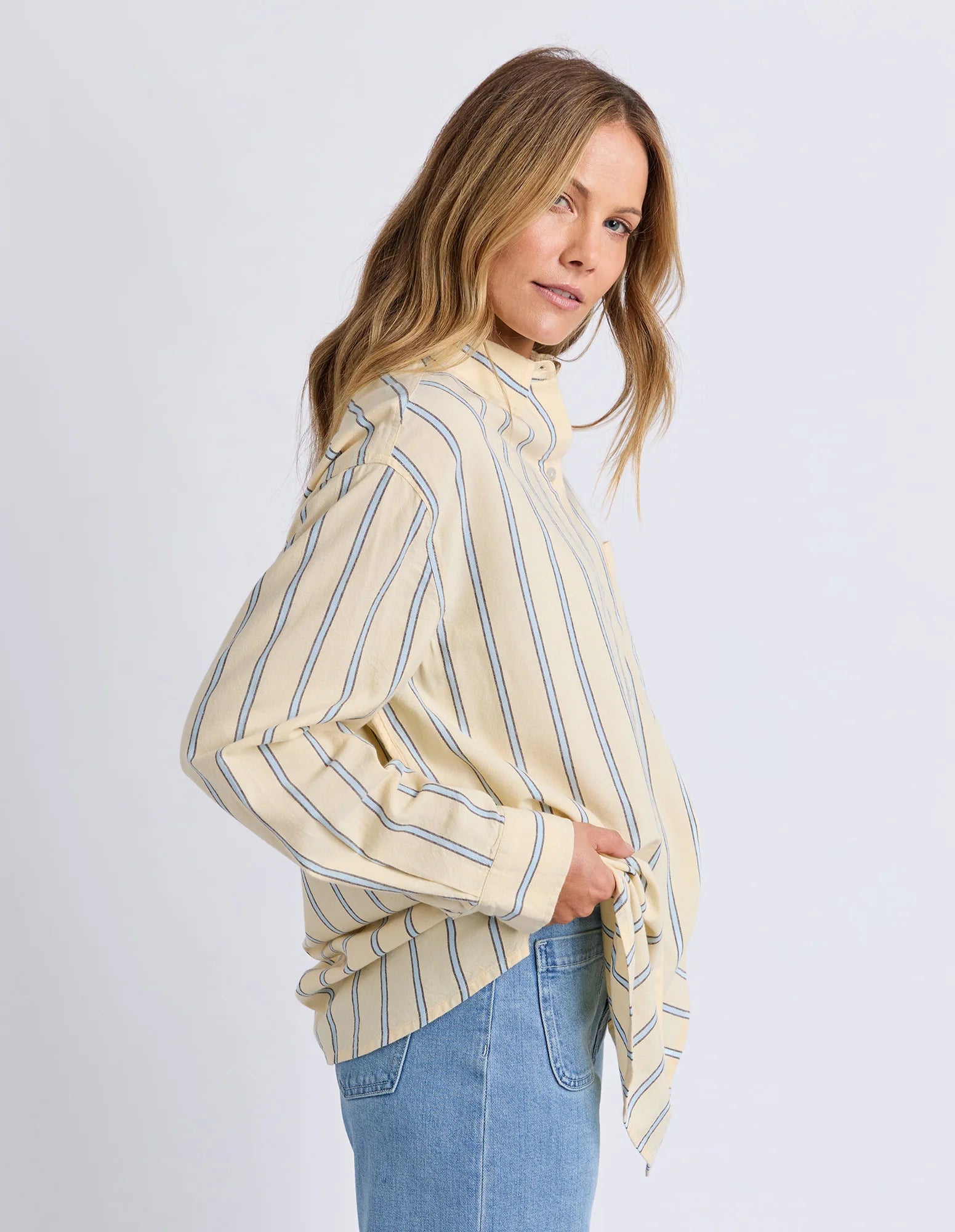 Sadie Shirt Lemon Stripe