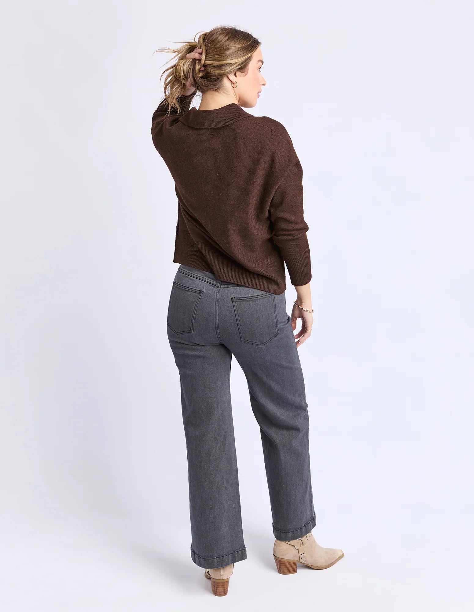 Elea Knit Polo Coffee