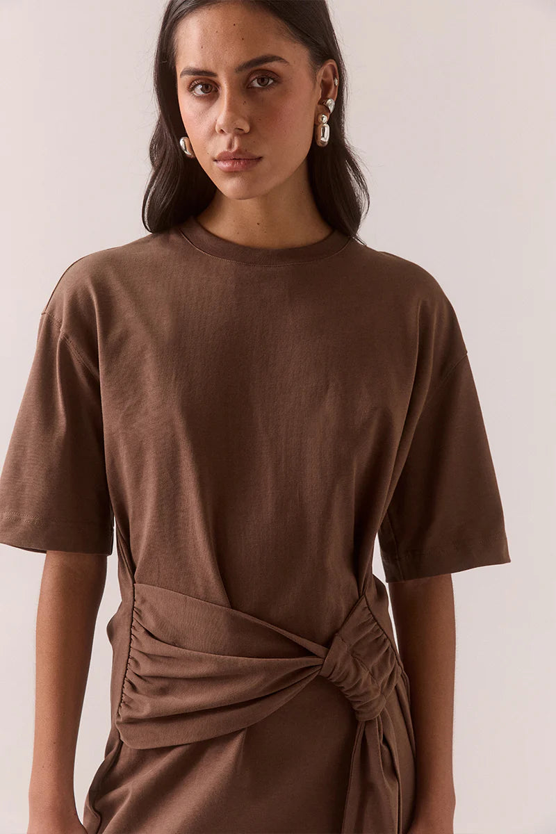 Delani Tee Dress Hazelnut