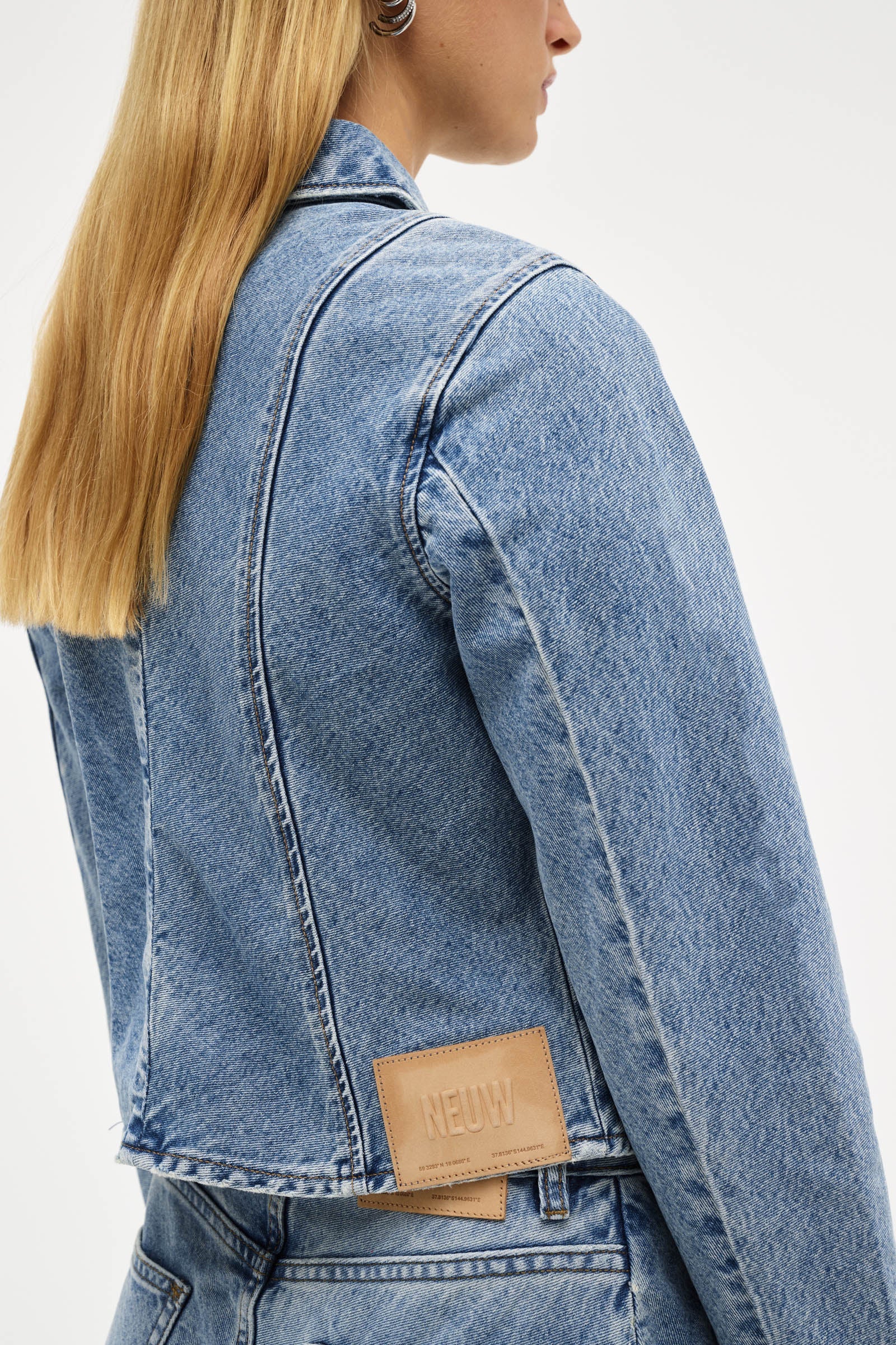 Bias Cut Denim Jacket