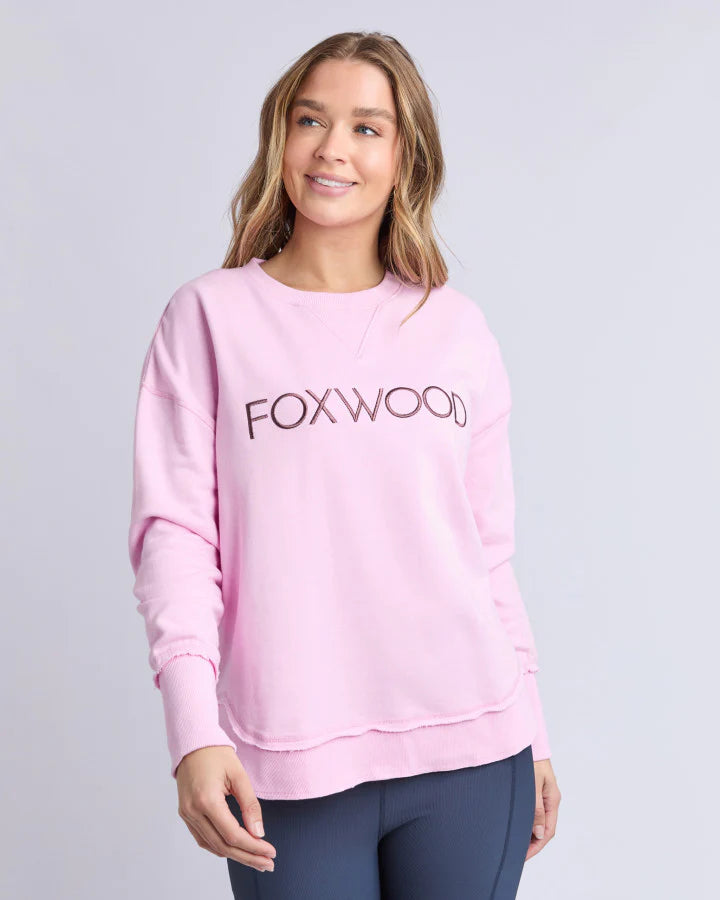Simplified Metallic Crew Bright Pink