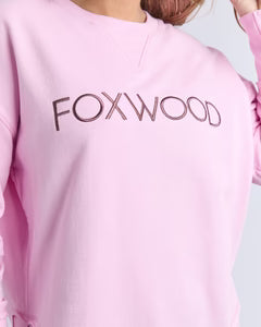 Simplified Metallic Crew Bright Pink