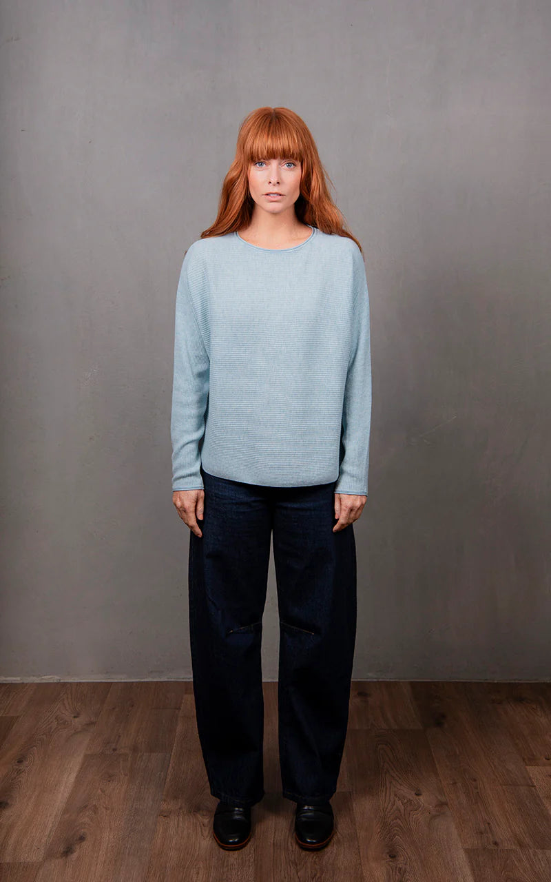 BL6625 Dolman Rib Pullover Aquamarine