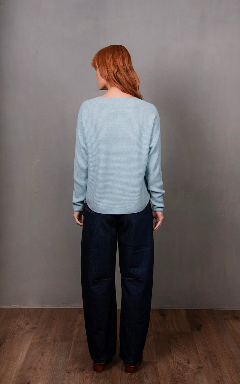 BL6625 Dolman Rib Pullover Aquamarine