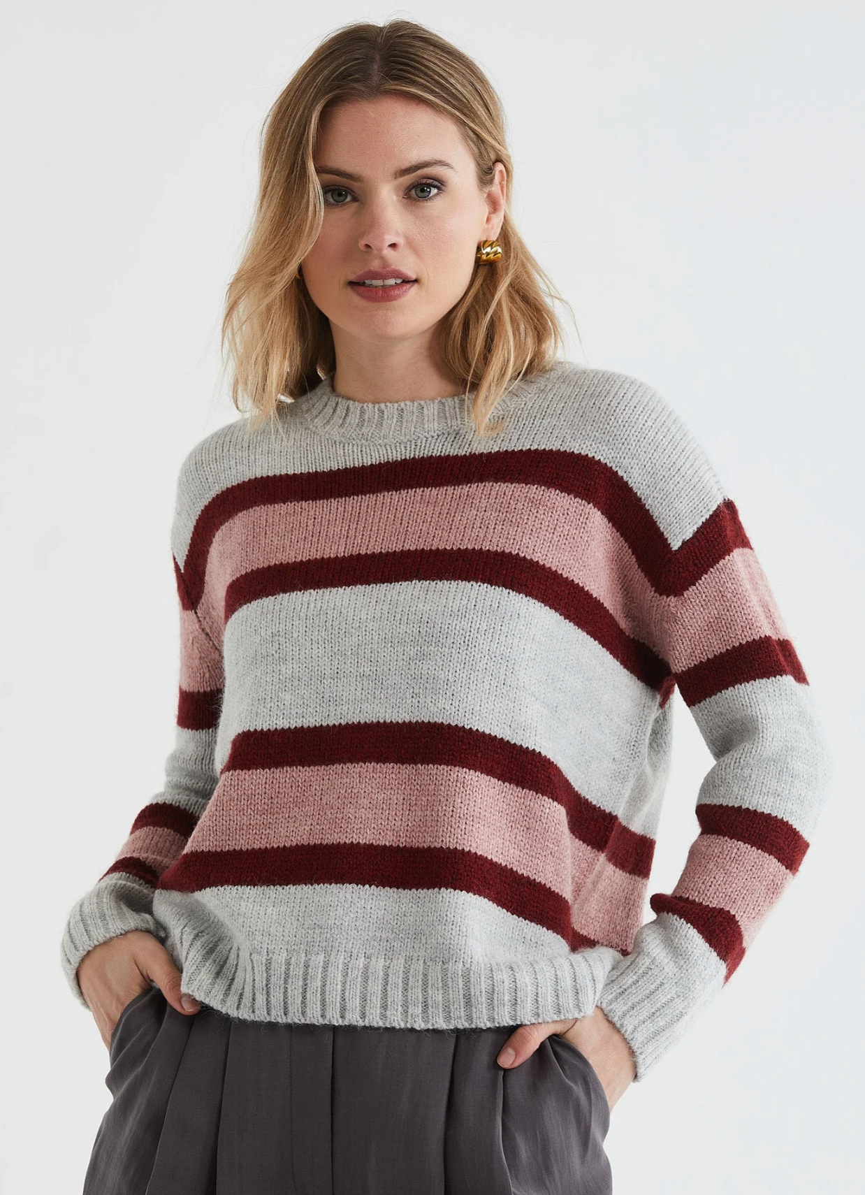 Lofty Stripe Jumper Marl