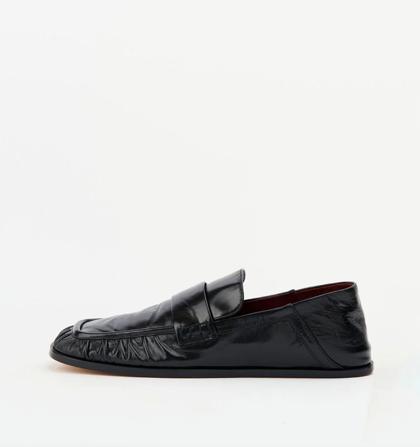 KRUZ Black Oily Crinkle Leather