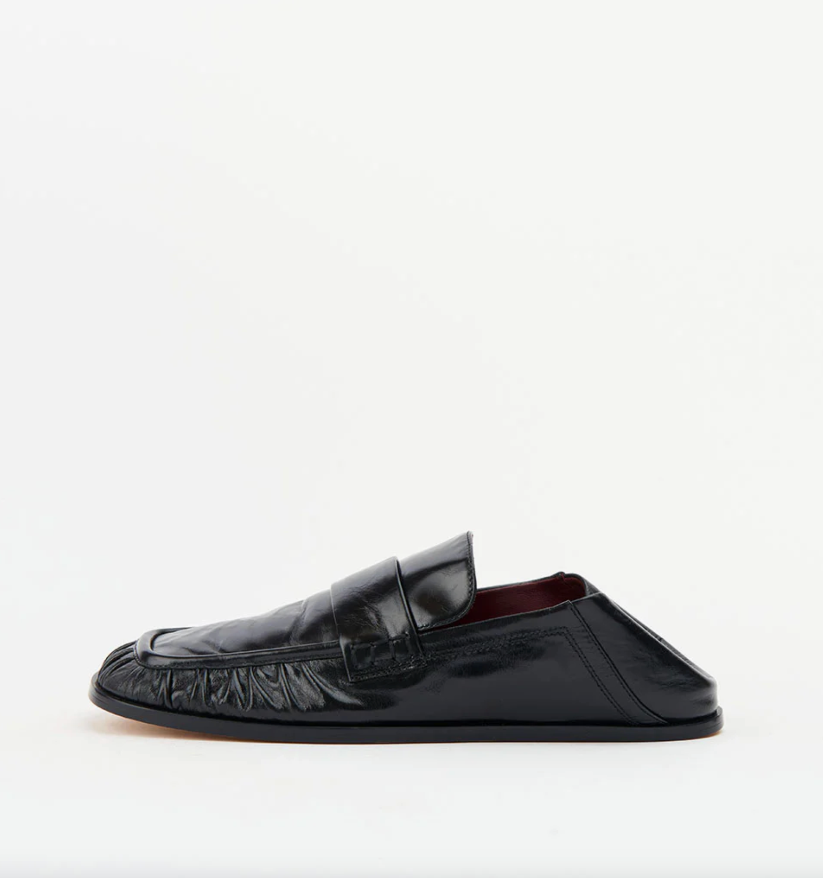 KRUZ Black Oily Crinkle Leather