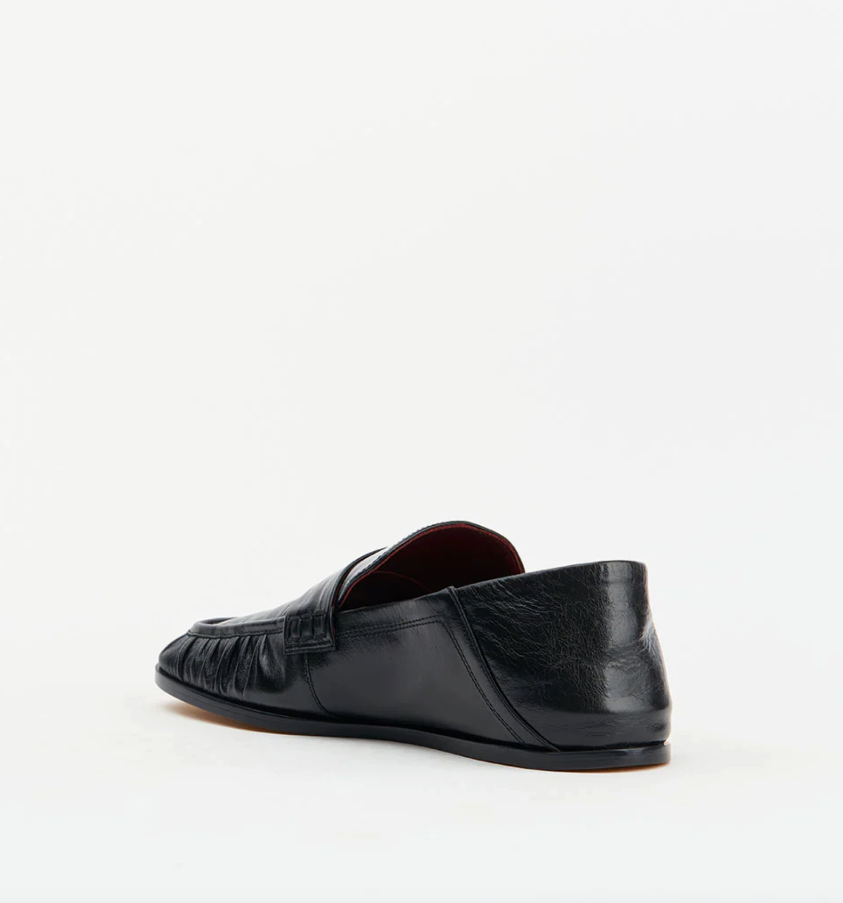 KRUZ Black Oily Crinkle Leather
