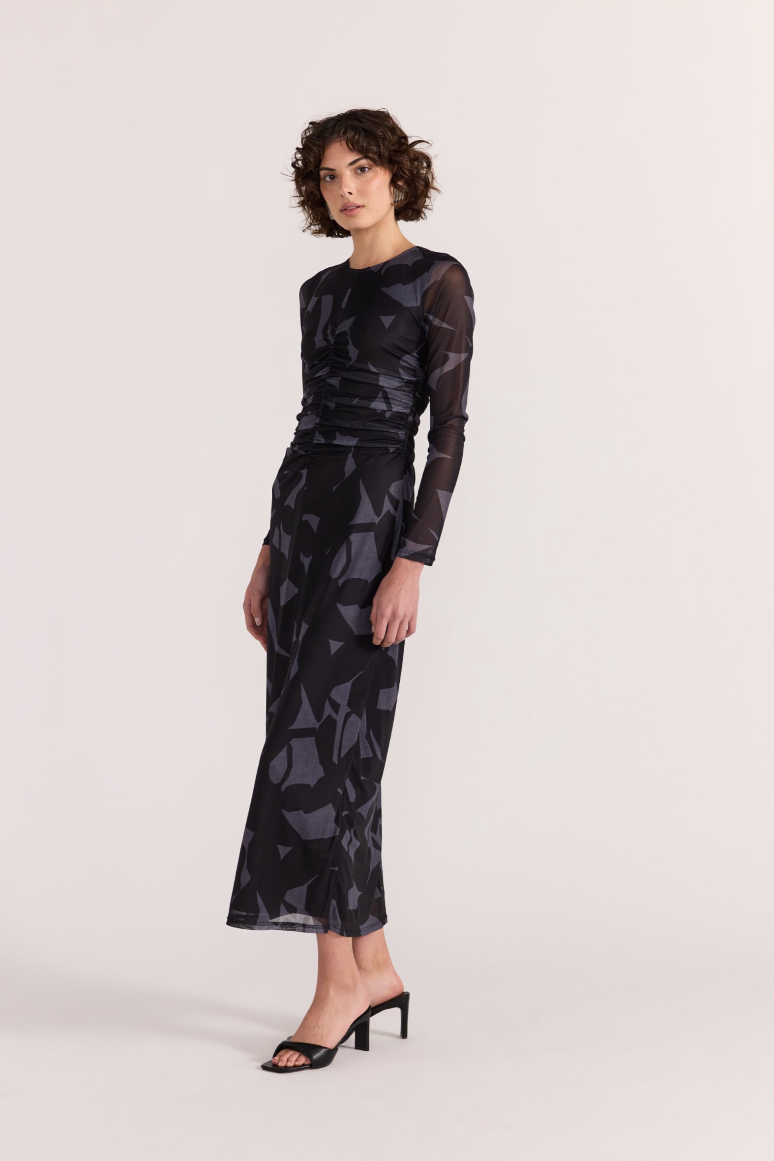Aura Mesh Midi Dress