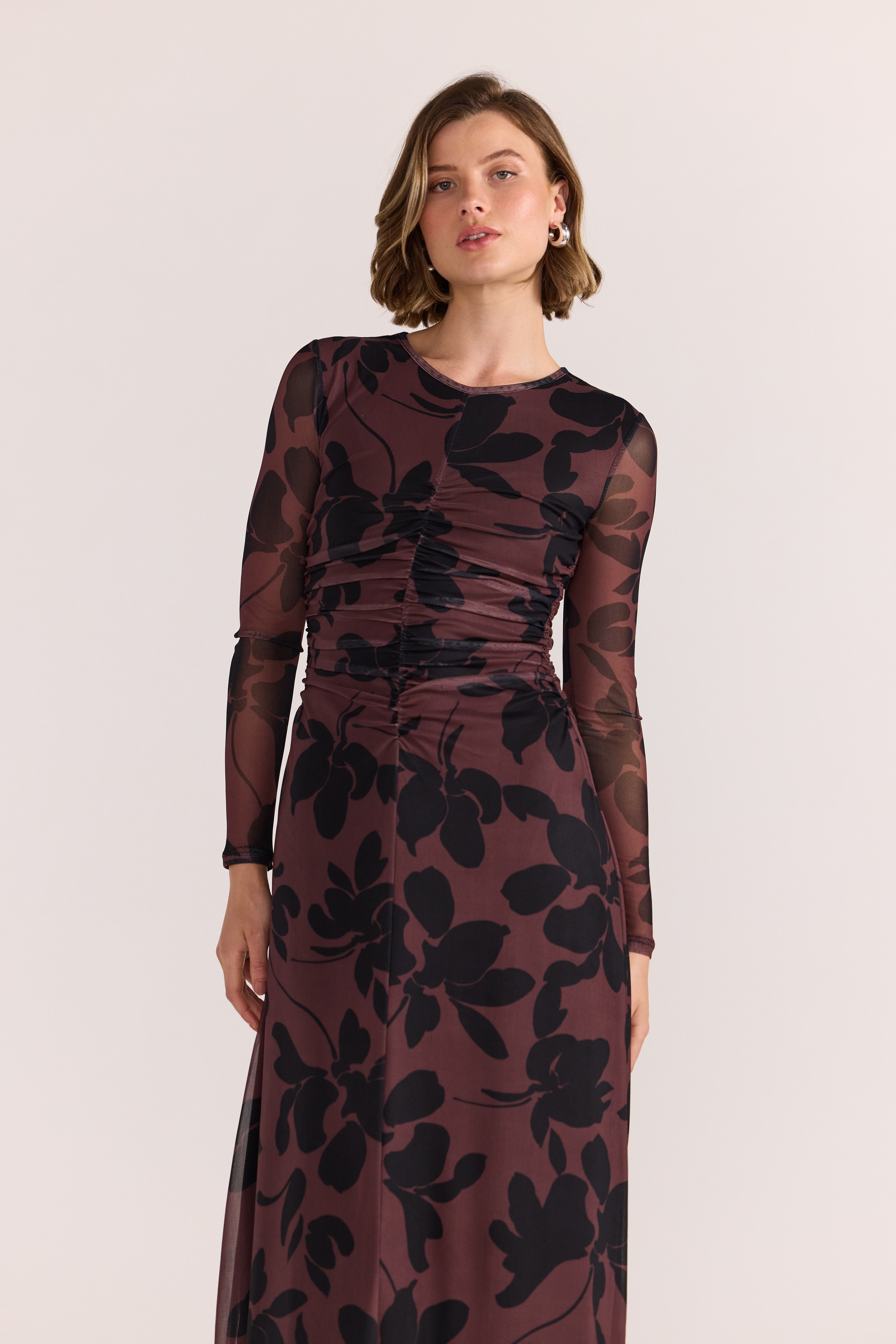 Olina Mesh Maxi Dress
