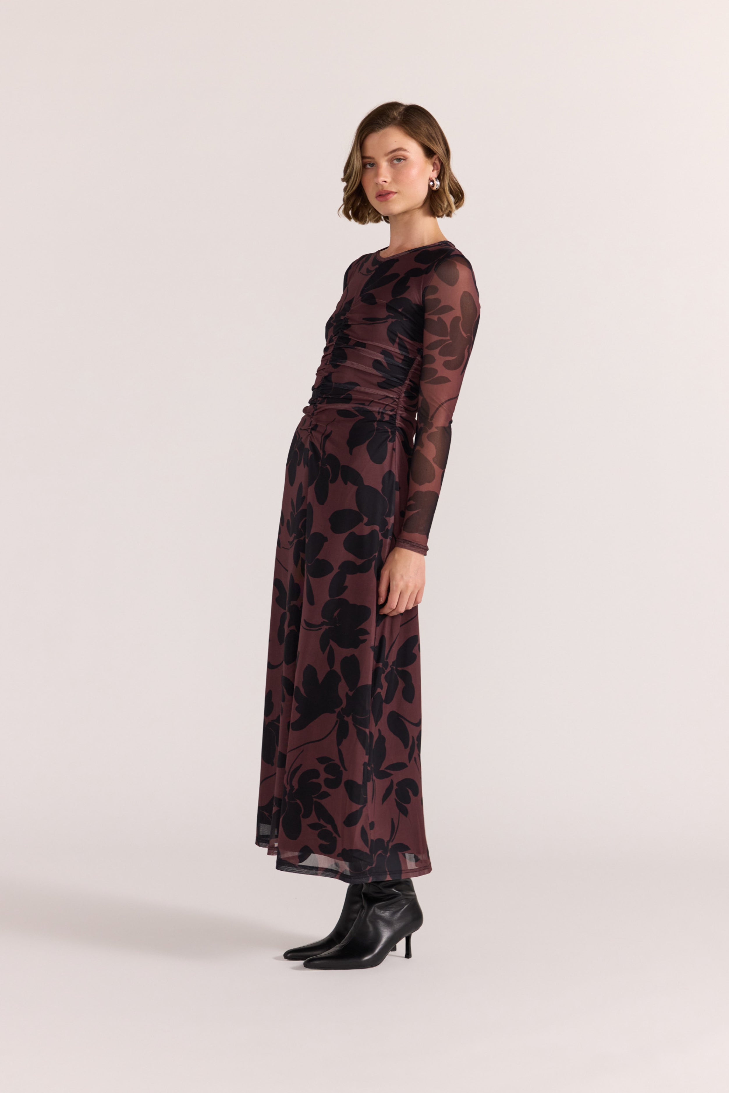 Olina Mesh Maxi Dress