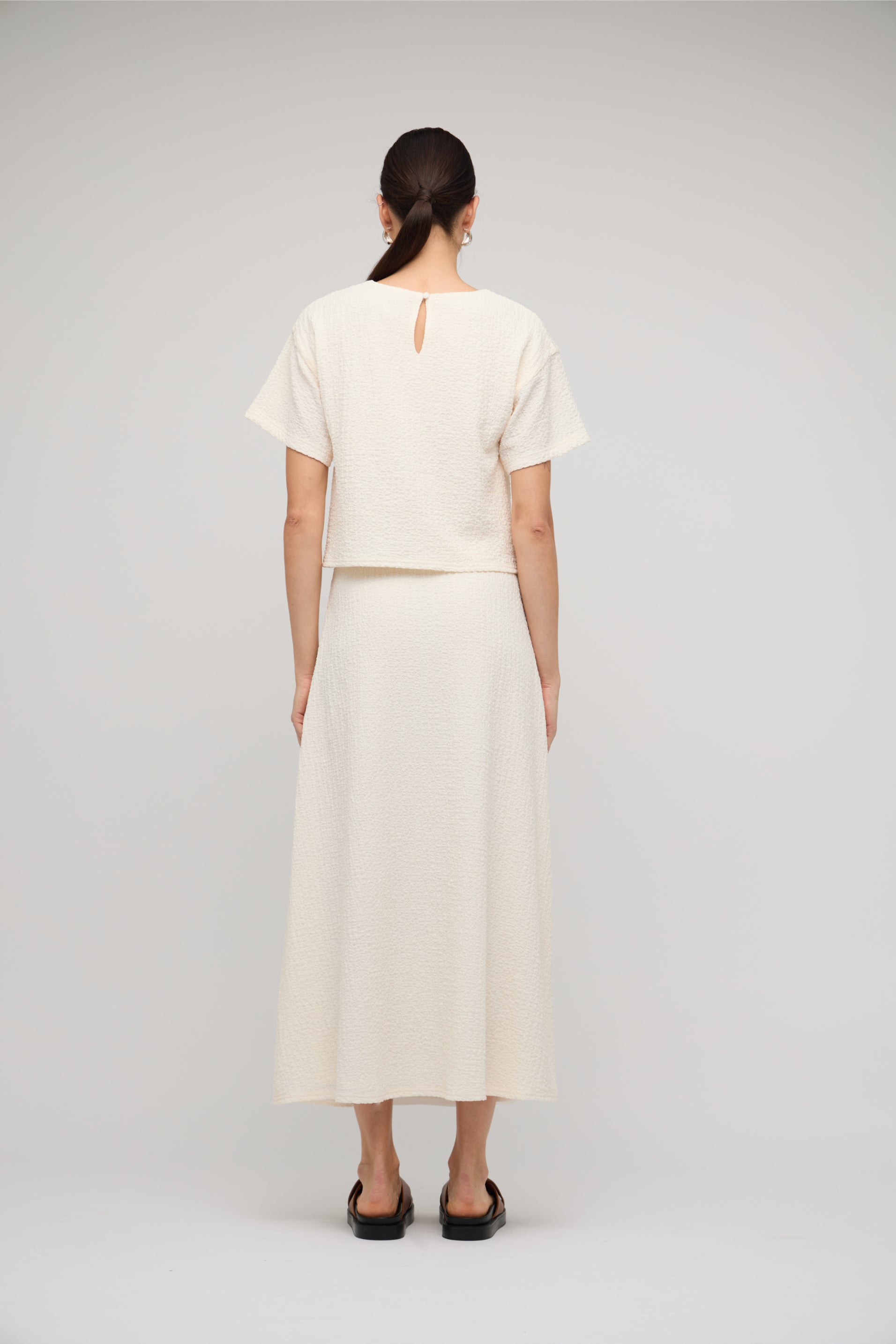 Lyric Midi Skirt - Cream