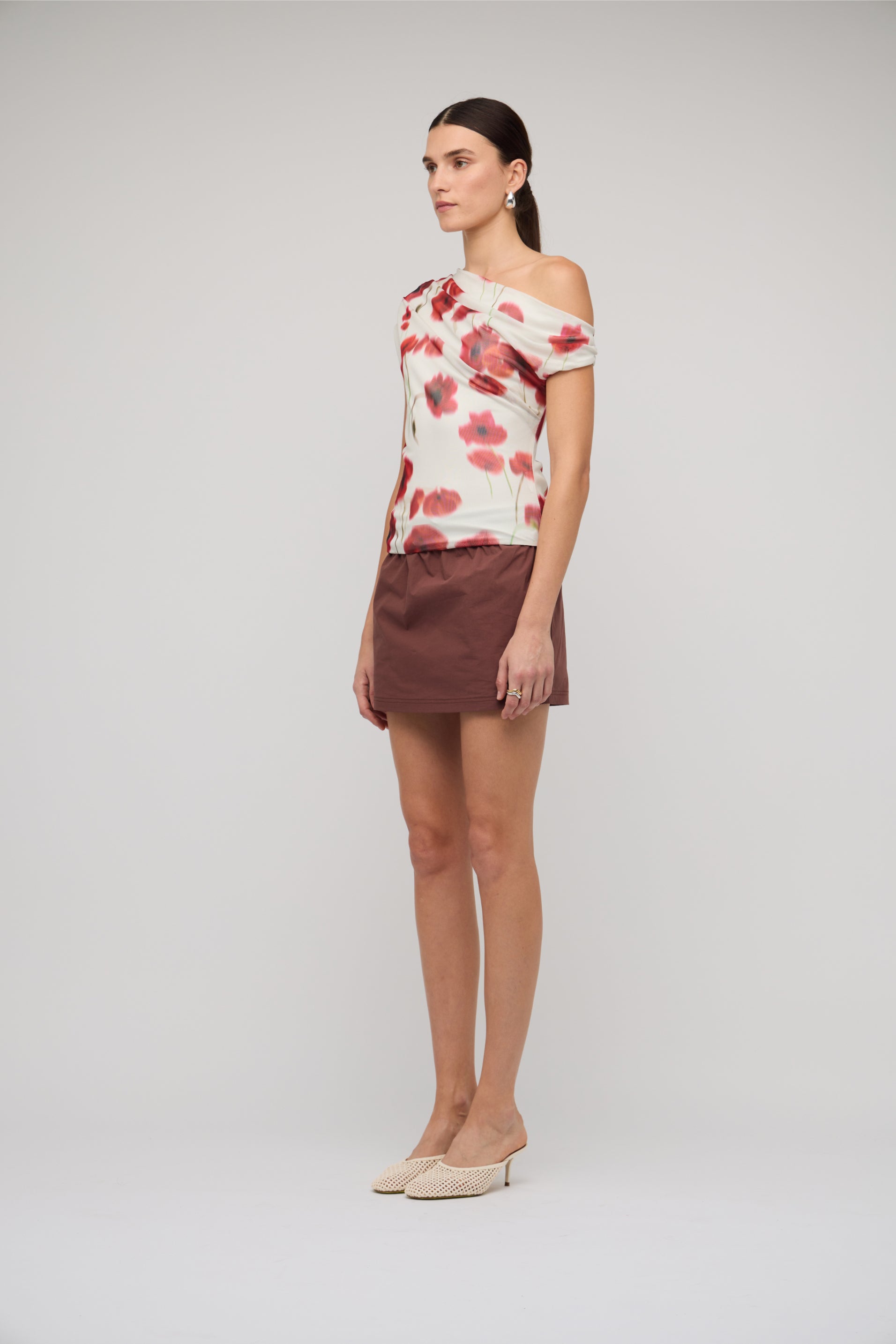 Lumi Mesh Top - Red Poppy