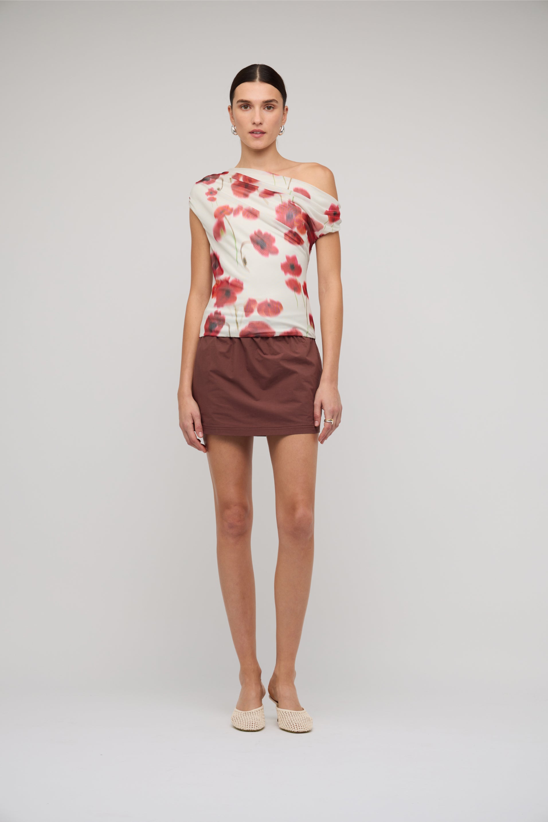Lumi Mesh Top - Red Poppy