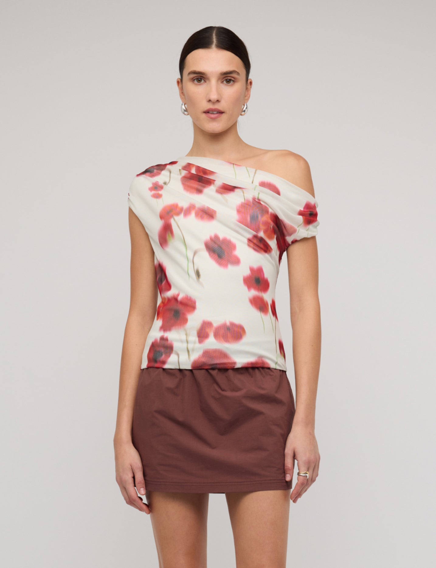 Lumi Mesh Top - Red Poppy