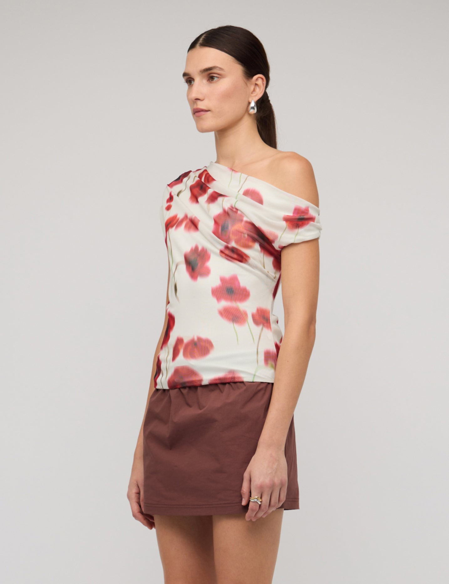 Lumi Mesh Top - Red Poppy