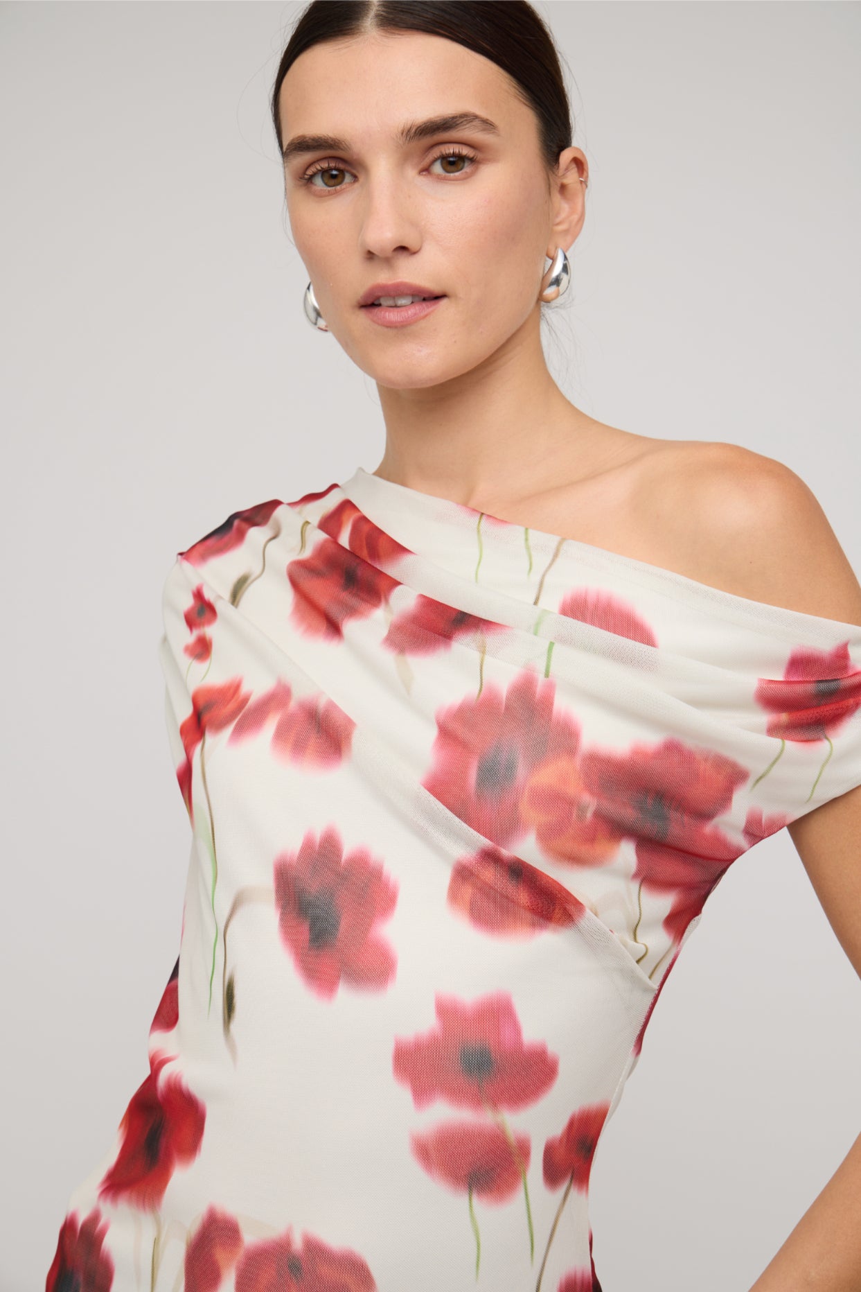 Lumi Mesh Top - Red Poppy