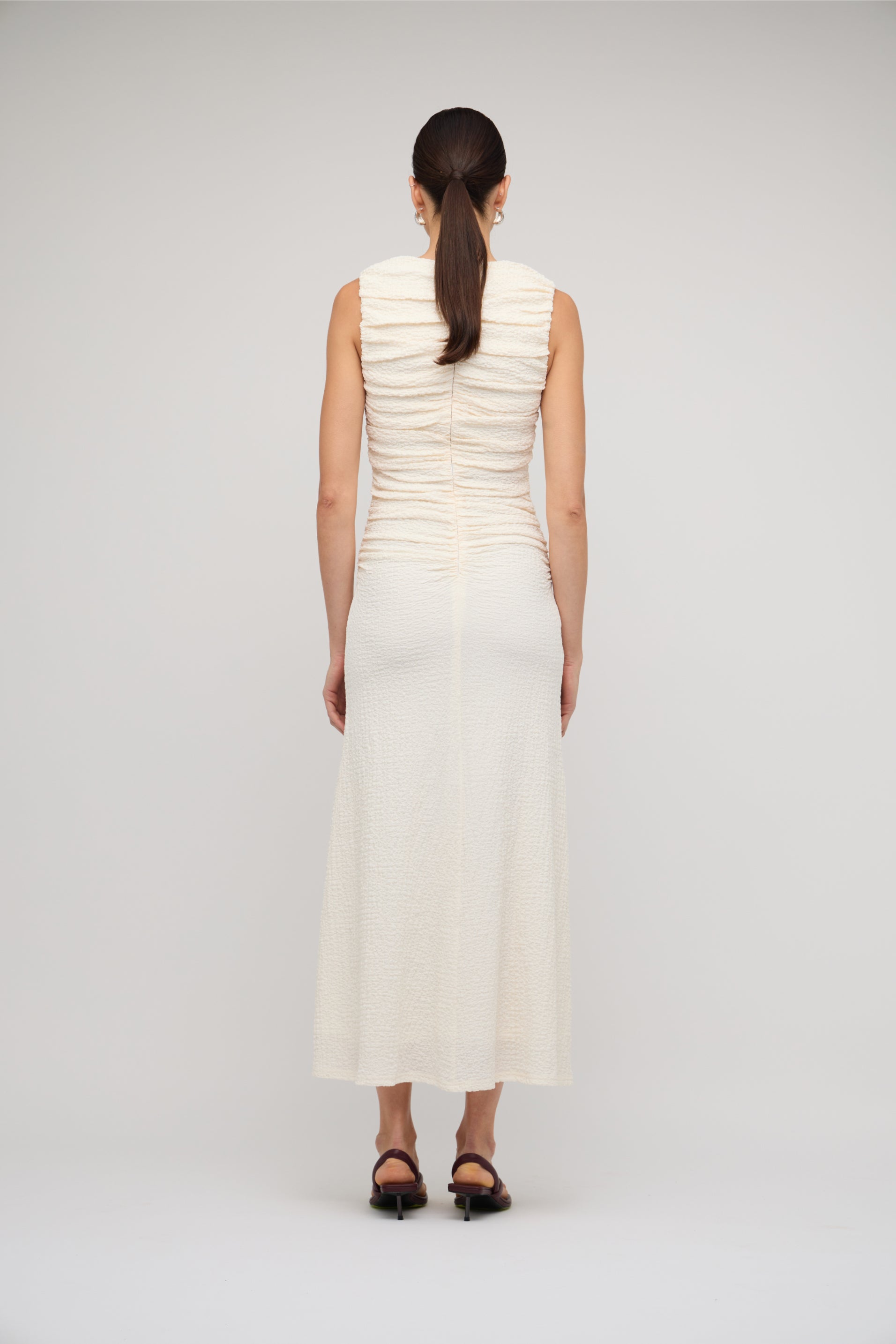Lyric Gathered Midi Dress