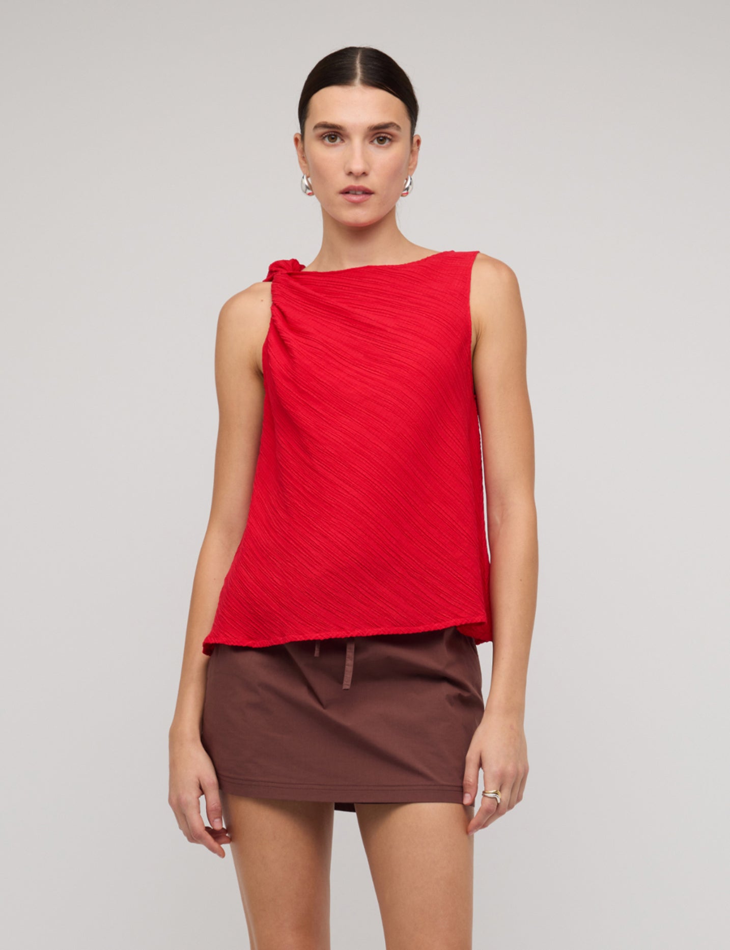 Amira Twist Top Red
