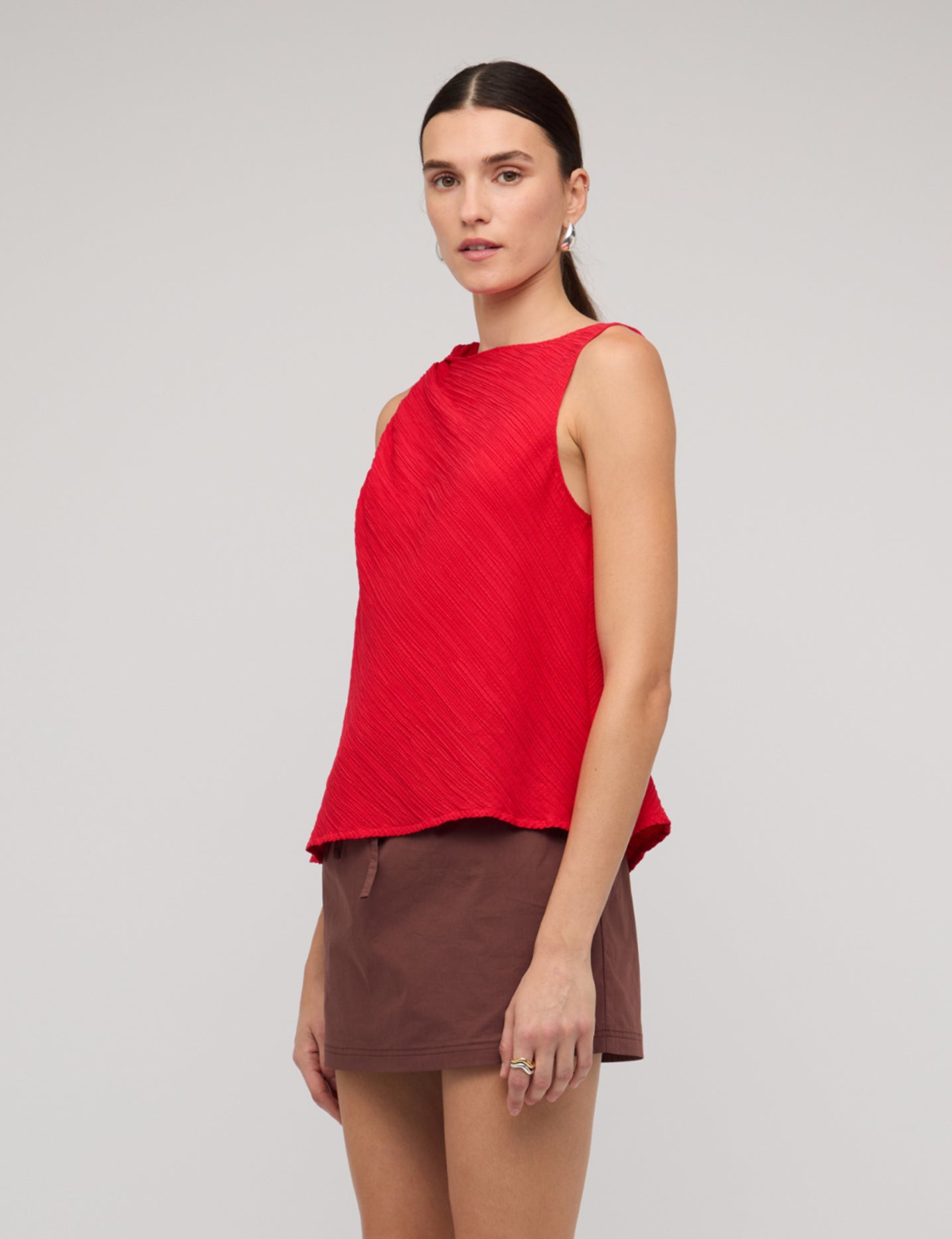 Amira Twist Top Red