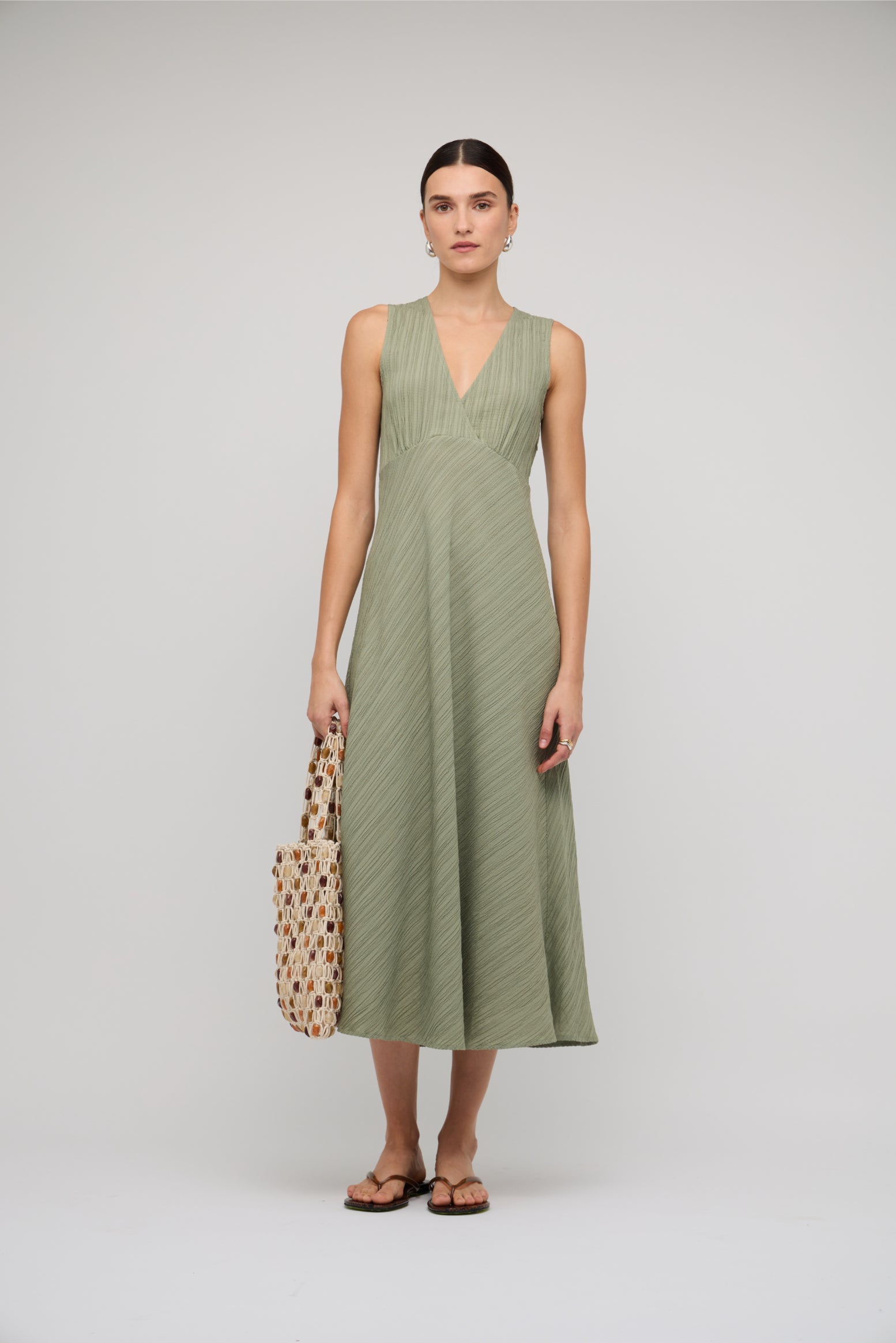 Amira Bias Dress Sage