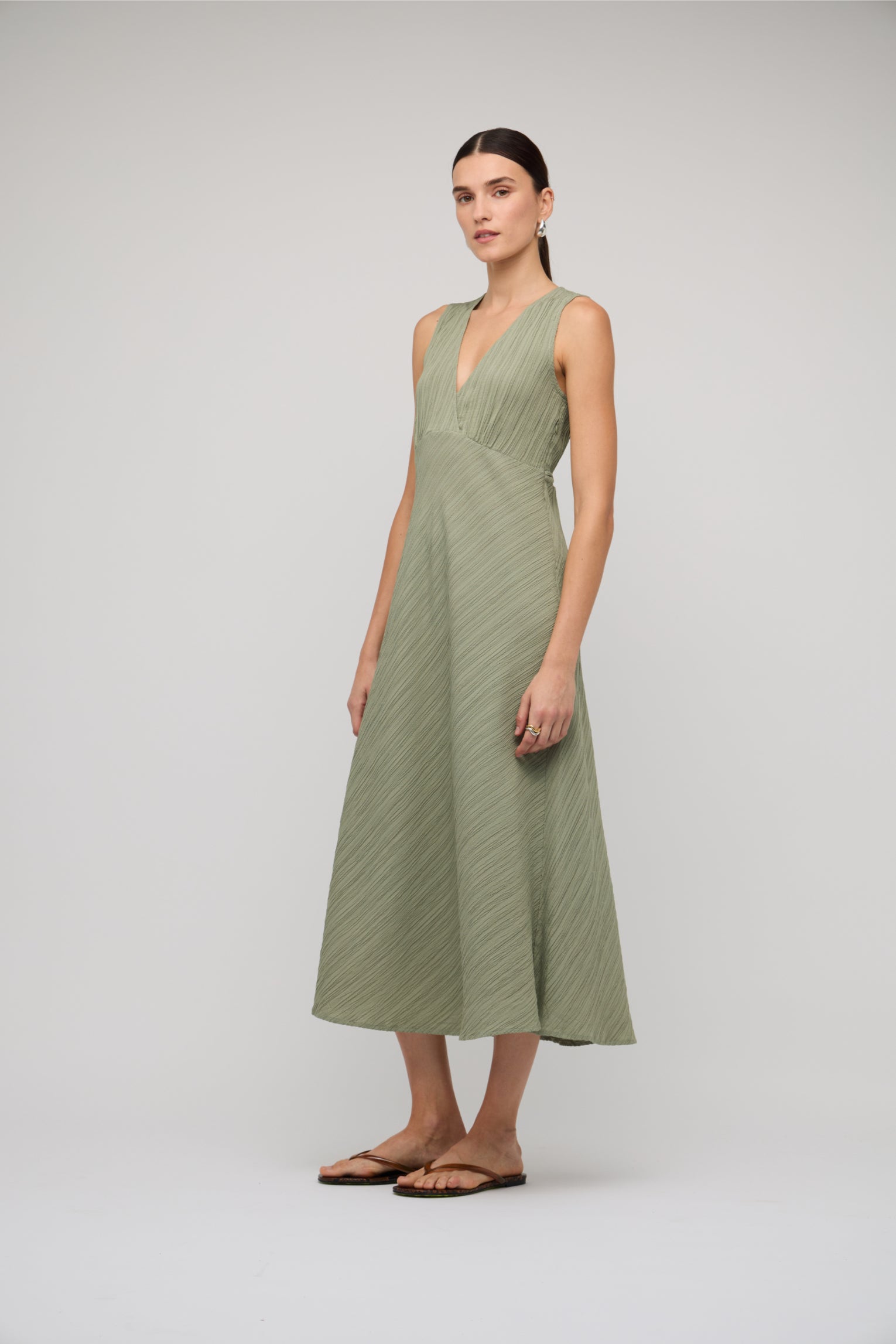 Amira Bias Dress Sage