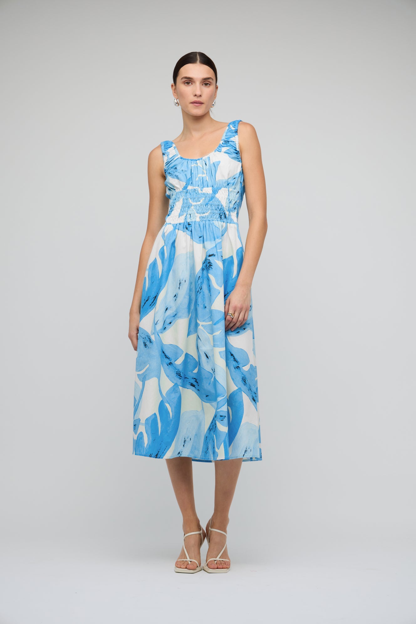 Leilani Shirred Midi Dress